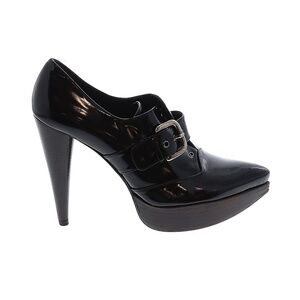 Stuart Weitzman Black Platform Pointy Belted Stiletto 7.5 38 Halloween Witch